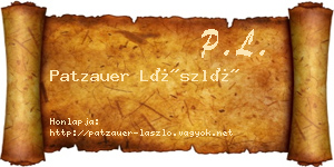Patzauer László névjegykártya